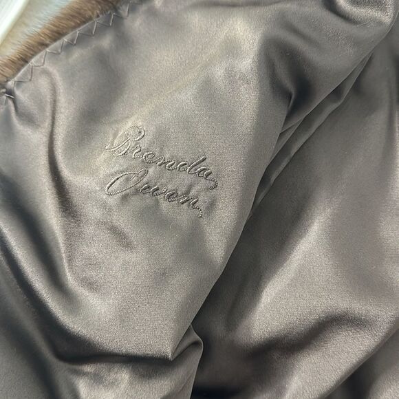 Vintage Michel Forrest NYC Mahogany Mink Fur Coat With Removable Knit Sleeves - Picture 7 of 7